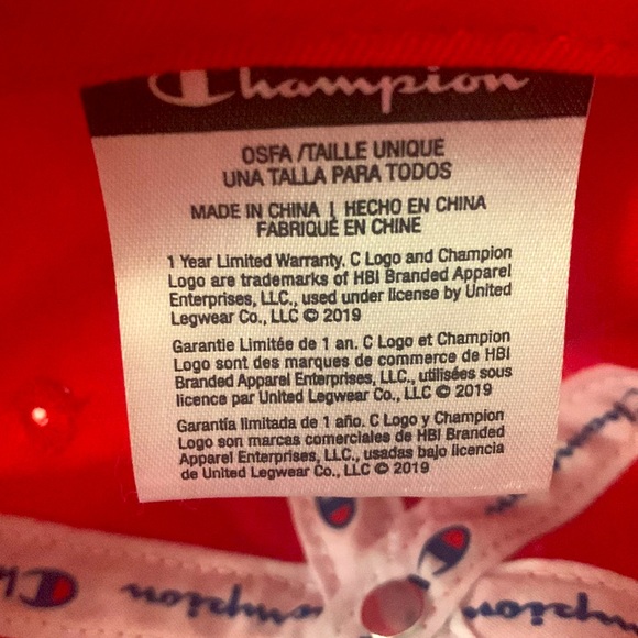 Champion red adjustable cotton baseball cap - Picture 4 of 4